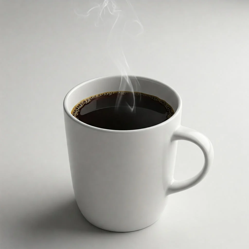 hot black coffee